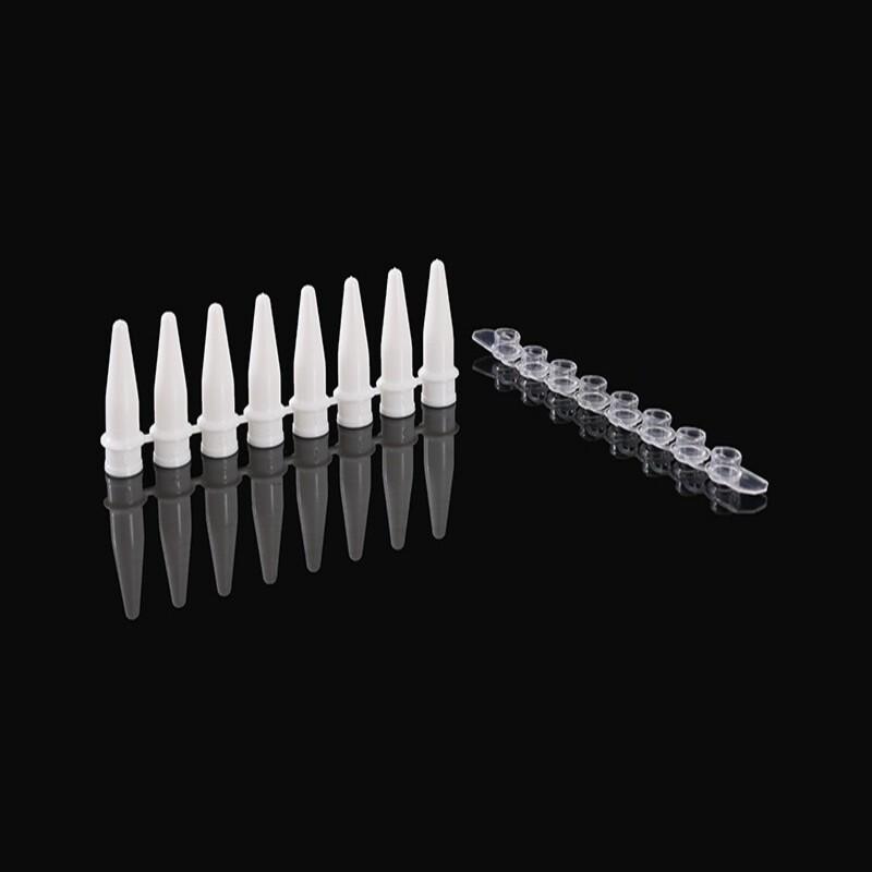 Мікропробірки 0,2 мл «Альбамед» в стріпах по 8 шт для ПЛР, плоска кришка, біла, 125 стріпів/пак